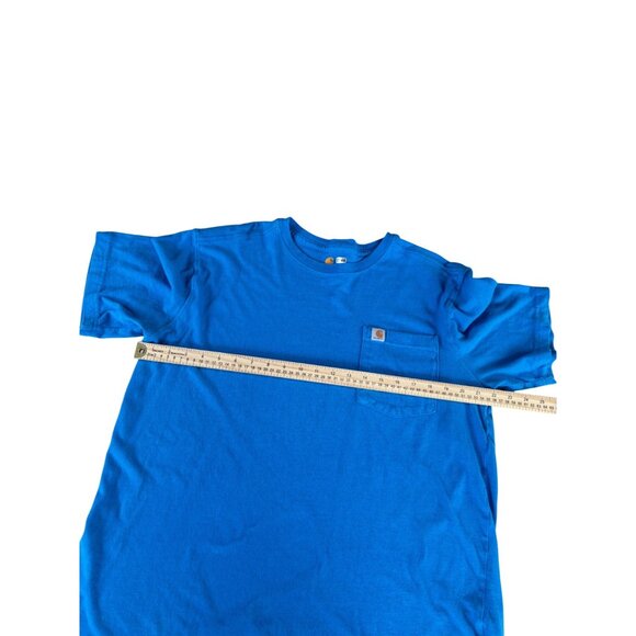 Carhartt Mens Blue Relaxed Fit Cotton T-Shirt Size L - Picture 5 of 7